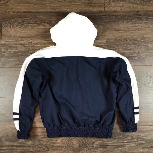 Ellesse Women’s Vintage 2000’s Navy Blue Full Zip Windbreaker Hooded Jacket Sz S - Picture 3 of 10